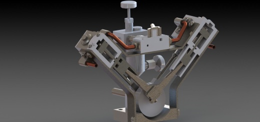 Garold Posh设计的V型模型蒸汽机3D图纸 Solidworks设计PDF工程图缩略图